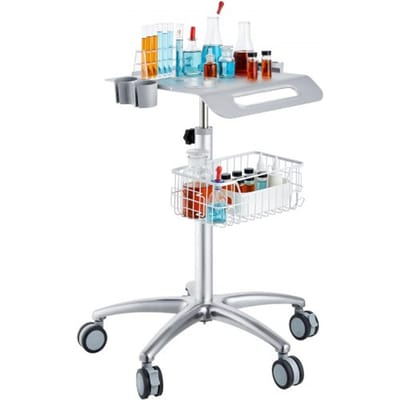 VEVOR Medische Trolley, Salonwagen Met Wielen, Mobiele Trolley 68-109 Cm In Hoogte Verstelbaar, Metalen Salonstations voor Kappers, Rollende Desktop Laboratoriumwagen voor Kliniek, Schoonheid en Salon