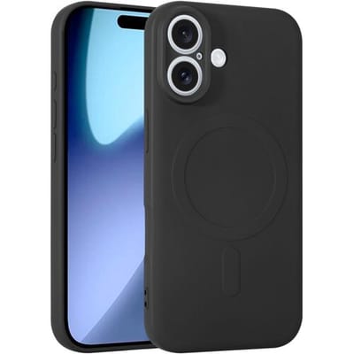 ShieldCase siliconen Magneet back cover geschikt voor iPhone 17 (zwart) – zacht hoesje met premium bescherming, perfecte pasvorm en stijlvol design