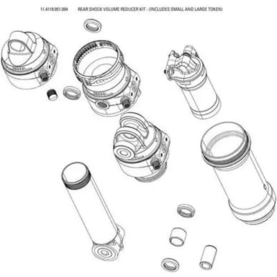 Schokdemper Rockshox Kit Reducteur Volume/Token Sidluxe 2021