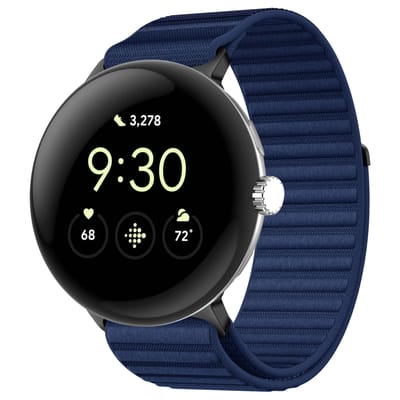 imoshion Nylon bandje voor de Google Pixel Watch 5 / Watch 4 / Watch 3 / Watch 2 / Watch (41 mm) - Donkerblauw