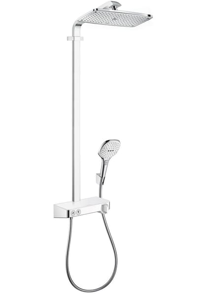 hansgrohe Raindance E showerpipe 360 1jet met ShowerTablet Select 300 wit/chroom