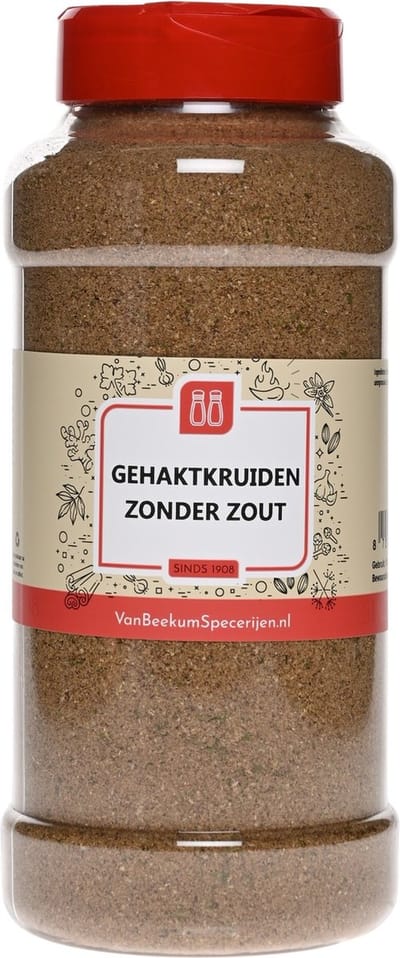 Van Beekum Specerijen - Gehaktkruiden Zonder Zout - Strooibus 420 Gram