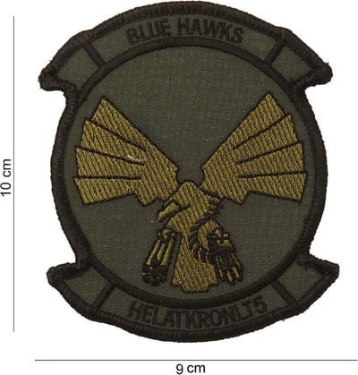 Embleem stof Blue hawks
