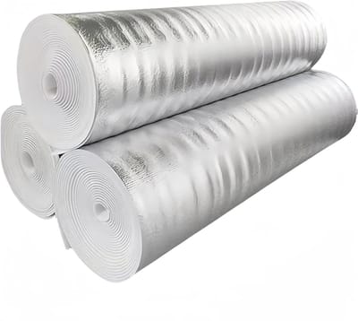 Radiator isolatie - Warmte reflectie - Energie besparen - Dubbelzijdig aluminium - 5x1 meter - Zilver