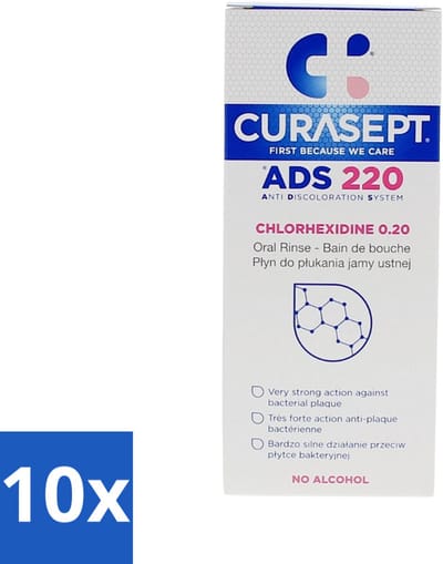 Curasept Mondspoeling 0,20% CHX 200 ml - Bulkverpakking - 10 stuks