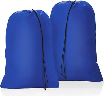 Set van 2 Vouwbare Waszakken 50x60cm met Trekkoord voor Kleding, Speelgoed en Reisgebruik