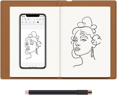 RONN® Digitaal Notitieblok - Digitaal Notitieblok Remarkable - Writing Tablet met Bluetooth - LED Scherm - Bruin- 25cm x 18cm x 2cm