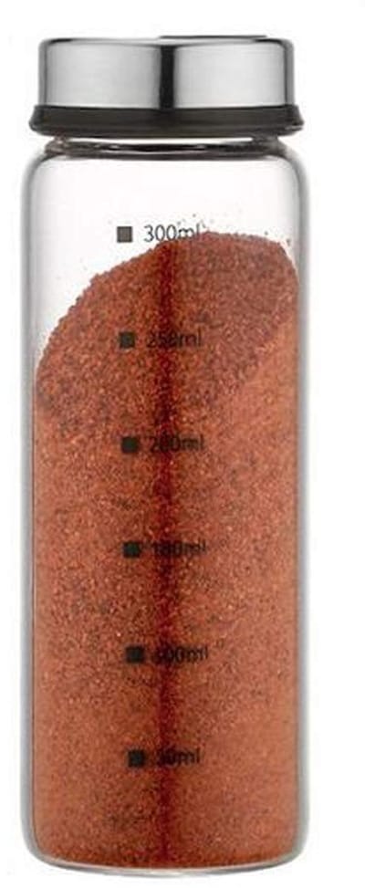 Dailygoods- Zout- en Peperschudbekers 300 ml - Verstelbare Gietgaten - Roestvrij Staal - Glas - Uniek Wijzerplaatdeksel - Houdt Kruiden Vers - Kruidenstrooier