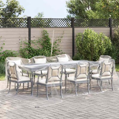 vidaXL - Doorzichtig - zeildoek - met - zeilringen - 4x5 - m - PVC