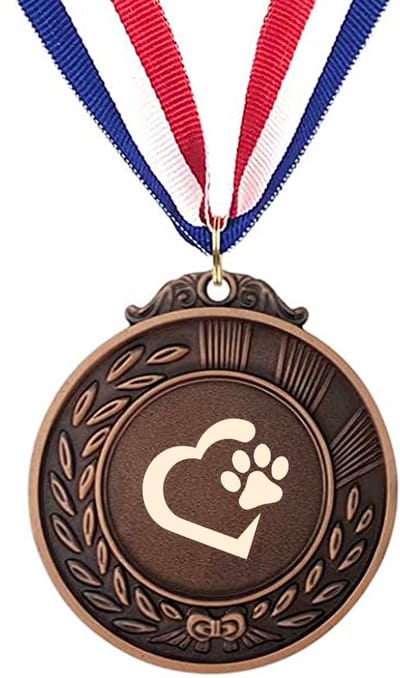 Akyol - hondenpoot medaille bronskleuring - Honden - honden liefhebbers - hond sleutelhanger - dieren - huisdier cadeau - honden - dogs keychain - hondenaccessoires - hondenspeelgoed