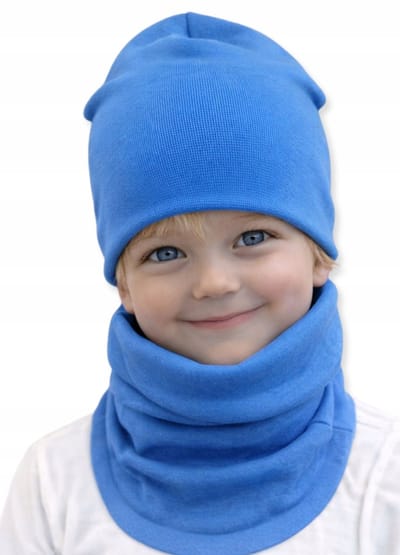 Dartomik Komplet - Czapka + Komin - 52/56 - Voorjaar - Blauw