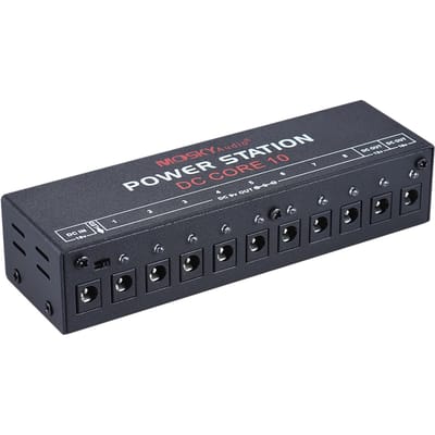 MOSKYAudio Mini Voedingsstation 10 Geïsoleerde DC Uitgangen voor 9V 12V 18V Gitaar Effect met Power UK Plug