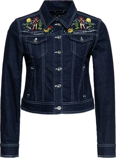 Queen Kerosin damesjeansjasje van denim