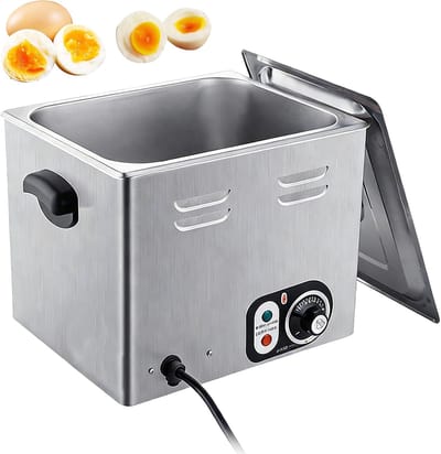 Professionele Eierkoker - Apparaat voor Eieren - Grote Keukens - Temperatuurregeling - 36x29x28 cm - Zilver