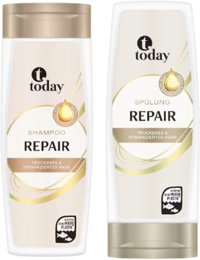 Today Repair Shampoo + Conditioner | 2x 300 ml Combi-verpakking - Met Provitamine B5 | Intensief Verzorgend - Voor droog & beschadigd haar