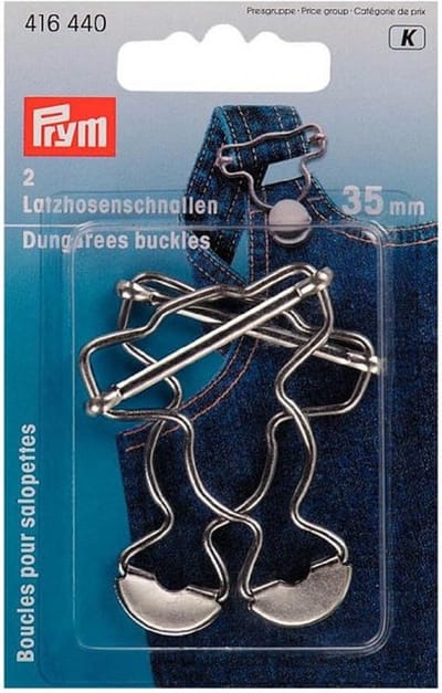 Gespen voor tuinbroeken 35 mm zilverkleurig 2 st. - Prym