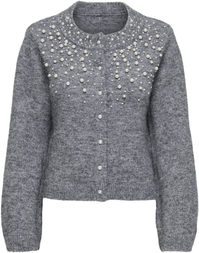 ONLY - ONLMIGGIE LS O-NECK PEARL CARDI KNT NOOS - Meisjes - Cardigans