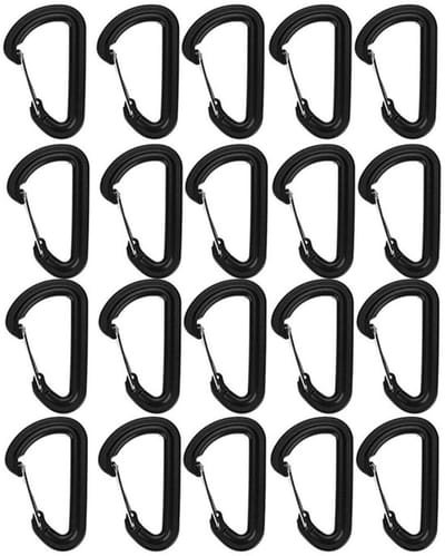 Allecto - Plastic Karabijnhaak Set - 20 Stuks - Duurzaam en Slijtvast