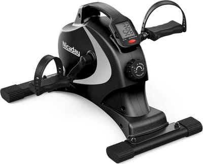Pedaltrainer voor Senioren - Arm- en Beentrainer, Compact Fitnessapparaat met LCD-Display voor Thuis of Kantoor