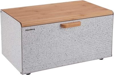 Broodtrommel - Broodmand Opslag - Brood Vers Houden - Dubbele Opening - 23.5 x 35.5 cm - Wit