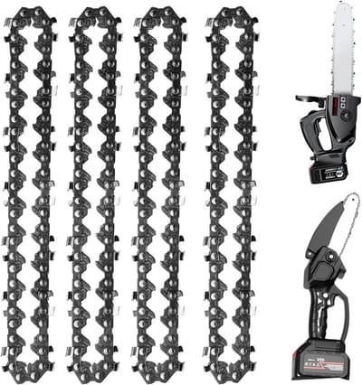 4-Pack 6 Inch Kettingzaagkettingen voor Mini Kettingzagen - Duurzaam en Scherp