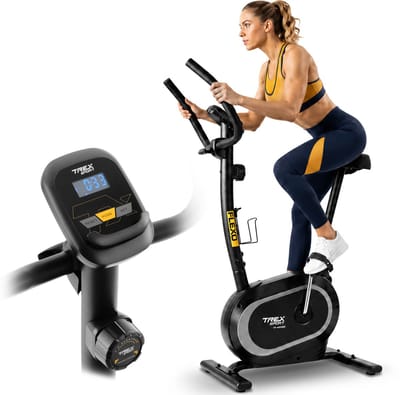 Trex Sport TX-450MB Flexo – Hometrainer Fiets – Fitness Fiets – Stationaire Fietstrainer – Stabiele Constructie met Tablet Houder – 6 kg Vliegwiel – Max. 120 kg – Zwart