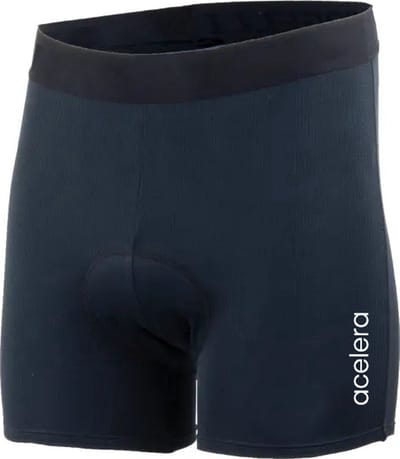 Acelera - Fietsonderbroek met Zeem - Fietsbroek - Fietsondergoed - Boxer - Wielerbroek - Spinning - E-bike - Fietskleding - Rocycle - Hometrainer - Zwart - Dames - Heren - Maat XS