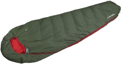 Mummieslaapzak - Kampeerzak ECO - Zomerse tochten - Ultralichtgewicht - Tot 180 cm - Groen/rood
