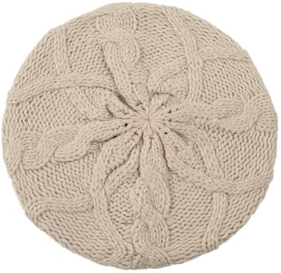 Dames Baret Muts Franse Stijl – Gebreide Baret Hoed Effen Kleur, Lichte Lente & Herfst Muts voor Vrouwen, Mode Hoed Dames-BEIGE