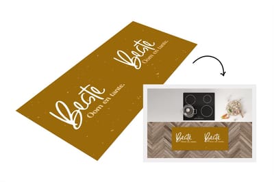 Keukenloper - Loper keuken - Quotes - Goud - 'Beste oom en tante' - Spreuken - 120x50 cm - Keukenloper vinyl