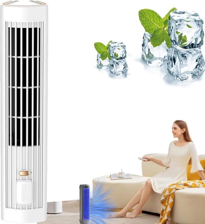 KZQ Draagbare Luchtkoeler Ventilator Stil 3 Snelheden Usb C Opladen Voor Slaapkamer En Kantoor Wit