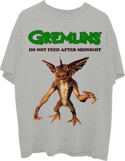 Gremlins - Stripe Do Not Feed Heren T-shirt - S - Grijs