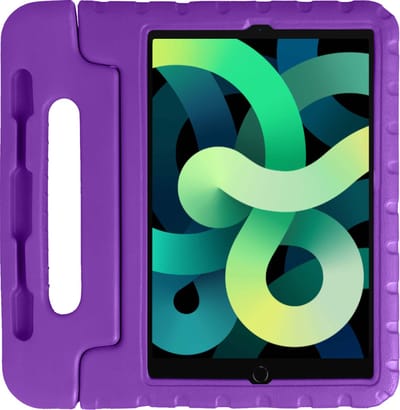 Hoes - Geschikt voor Apple iPad Air 5 (2022) - 10.9 inch - 5e Generatie - M1 - Kinderhoes Shockproof Bumper - Kidsproof Case - Tablet Hoesje - Kinder Hoesje Cover - Paars