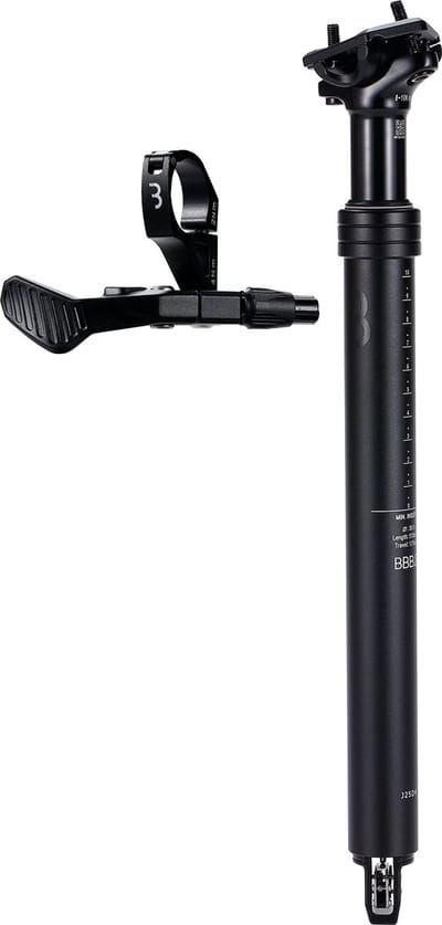 BBB Cycling LiftPost Verstelbare Zadelpen Dropper Post Ø30.9 mm - Zadelpen met Afstandsbedieningshendel - 518 mm - Gecertificeerd voor: Ebike, MTB & Racefiets - BSP-51