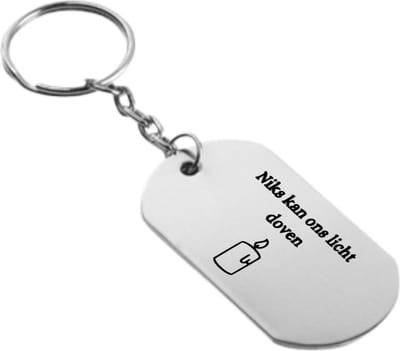 Akyol - niks kan ons licht doven sleutelhanger - Quotes - familie vrienden - cadeau - 54 x 29mm