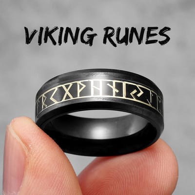 Eenvoudige Noorse Viking Runen Roestvrij Staal Heren Dames Ringen Punk Vintage voor Vriend Biker Sieraden Creativiteit Cadeau 12 gray