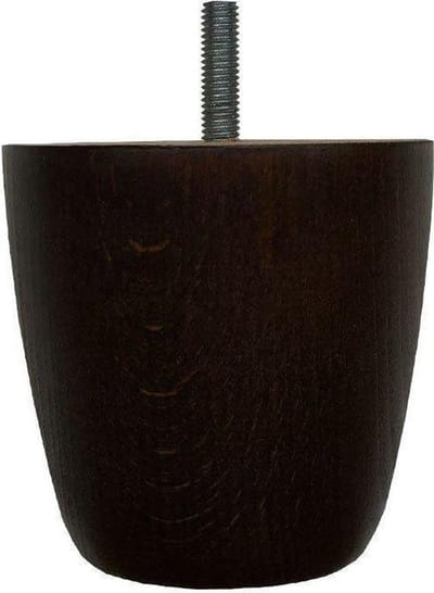 FLE - Meubelpoot bruin rond Ø 8 cm en hoogte 8 cm van massief hout (M8)