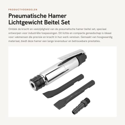 Solidchoice- Pneumatische Hamer - Slijtvaste Behuizing - Lichtgewicht Tool - Hoge Hardheid - Versterkte Legeringscilinder - Geschikt voor Reinigen en Openen - Lucht Hamer