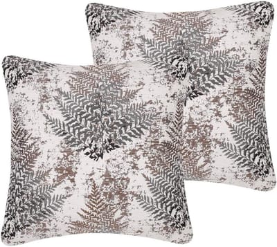 Decoratieve Kussenslopen - Kussenhoezen - Woonkamer Decoratie - Jacquard Chenille Stof - 45 x 45 cm - Koffie Fern