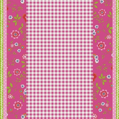 Behang – Kinderbehang – Ruitjes en Bloemen – Roze Wit – Landelijk – Romantisch – Meisjeskamer – Babykamer – 0,53 x 10,05 M – Bluuming Affairs