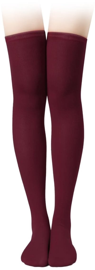 Dailygoods- Knielange Kousen - Dames/Meisjes - Katoen/Polyester - Comfortabel/Elastisch - Duurzaam/Slijtvast - Eén Maat Pas Allemaal - Dijhoge Sokken