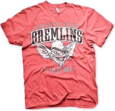 Gremlins Heren Tshirt -S- Team Kingston Falls Gremlins Of 1984 Rood