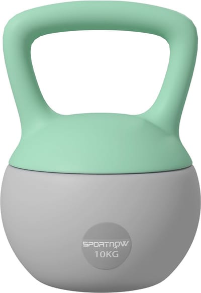 SPORTNOW Kettlebell - Kunststof - 21x21x30cm - Groen