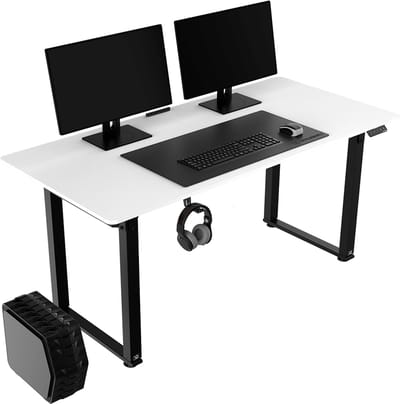 Ultradesk UPLIFT – Elektrisch in Hoogte Verstelbaar Bureau – Wit – 160x75 cm – Gaming, Kantoor & Home Office