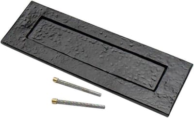 Door brievenbus Klep 250 x 75 mm - Zwart Antiek / Wit