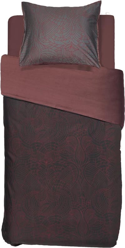 MOOOI Katoensatijn - Hoeslaken - 90x200 - Donker Rood