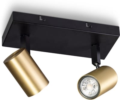 ETH The Common - Spot - GU10 - 2 Lichtbronnen op balk - Zwart/Messing