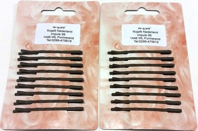 Rojafit Professionele Schuifspeldjes - 5 cm - 2 kaartjes a 9 stuks - Bruin