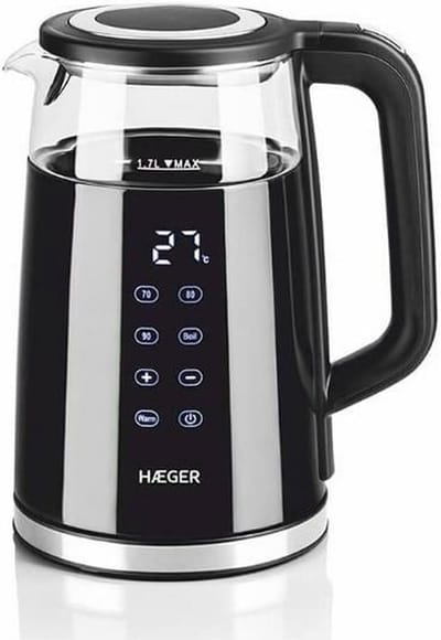 Snelle Glazen Waterkoker 1.7 Liter - 2200W Zwart