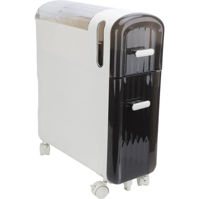 Armoire de Rangement Étroite Polyvalente Design Moderne Simple Type Tiroir 2 Niveaux Rangement Slim pour Salle de Bain transparent
